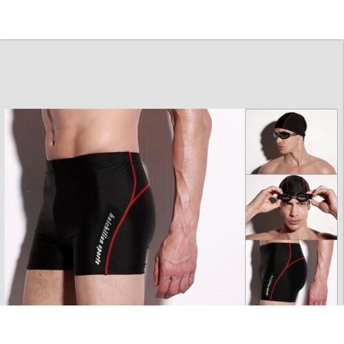 Professional quick dry sport Swim Briefs mens swimming trunks with Swimming cap
