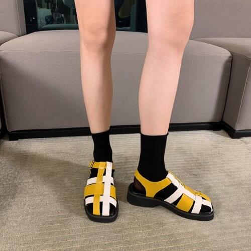 Summer Sandals Women Flats Gladiator Sandals Designer Platform Heels Punk Mix Girls Sandals 2021 Fashion Platform Female Shoes