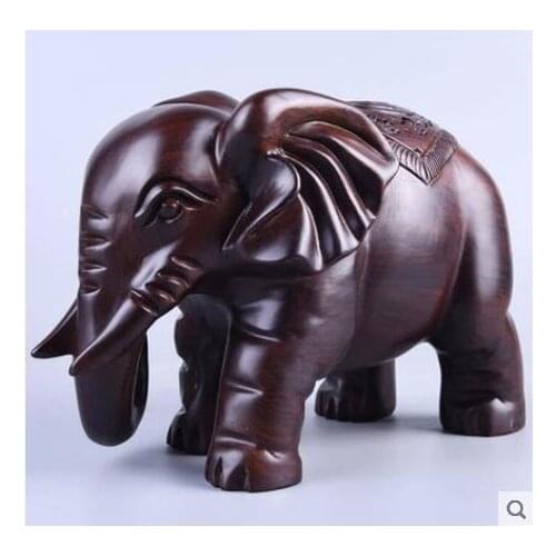Elephants Decorate Solid Wood Home for Money wood Black sandalwood carved Decorative Ornaments