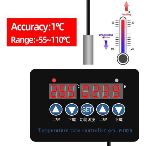 ZFX-W1020 Microcomputer Temperature Controller Thermostat Intelligent Time Controller Adjustable Thermostat Thermoregulator