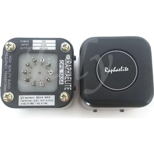 Raphaelite 5.5K 5W 50MA canned single-ended output transformer EL84, 6V6 headphone amplifier dedicated 90Hz-55KHz -0.5 dB