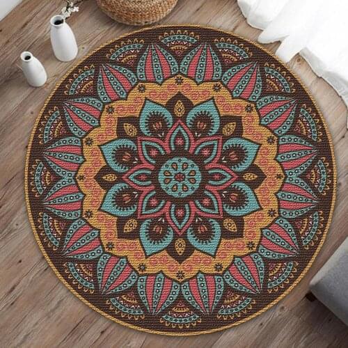 [ On Sale ] Home Decorative Round Carpet Fashion Area Rugs Bedroom Anti-slip Floor Mat 40CM