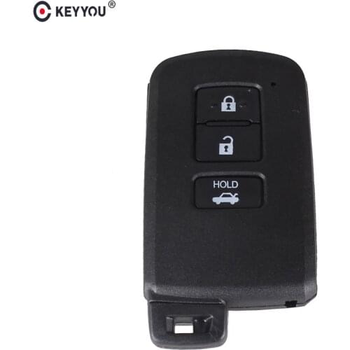 KEYYOU Replacement Remote Key Shell Case 3 Button For Toyota Avalon Camry RAV4 2012 2013 2014 2015 Smart Key Blade Fob Cover