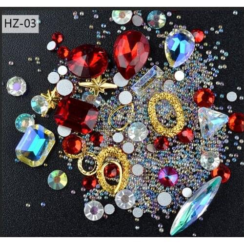 1 PC mix shape nail decoration nail pearl nail ringstone nail crystal nail stone Special-shaped diamond
