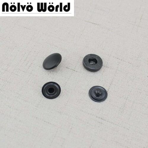 10sets Dark black bag button metal snap button no Sewing Press Studs Buttons Snap Fastener