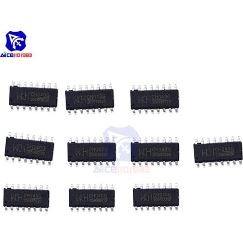 10PCS/Lot IC Chip CH340G CH340 SOP-16 R3 Board Original Integrate Circuit Chip