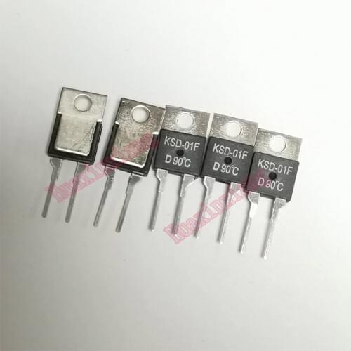 10PCS/Lot KSD-01F TO-220 Temperature Switches Thermostat Sensor Normally open H and normally closed D 40 degrees -130 degrees