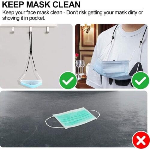 10 Packs of Adjustable Length Mask Lanyard Convenient and Convenient Safety Mask Holder Can Be Hung Around the Neck