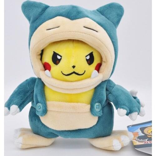 20cm Pikachu Cosplay Tyranitar Hydreigon Charizard Snorlax Ampharos Garchomp Stuffed Soft Plush Toys