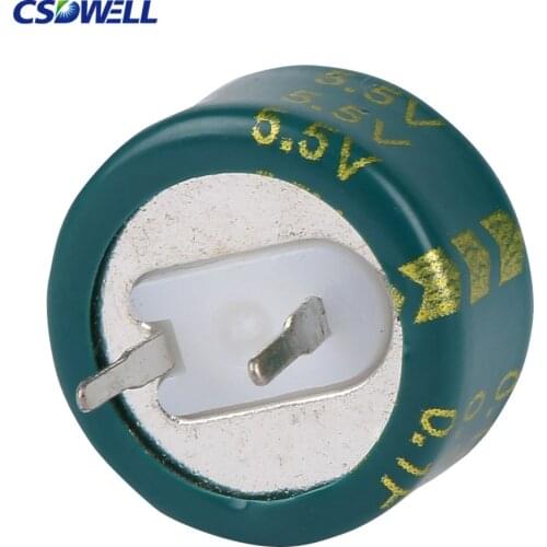 5PCS C-type Supercapacitor 5.5V 0.1F 0.22F 0.33F 0.47F 1F 1.5F Button Farad capacitors