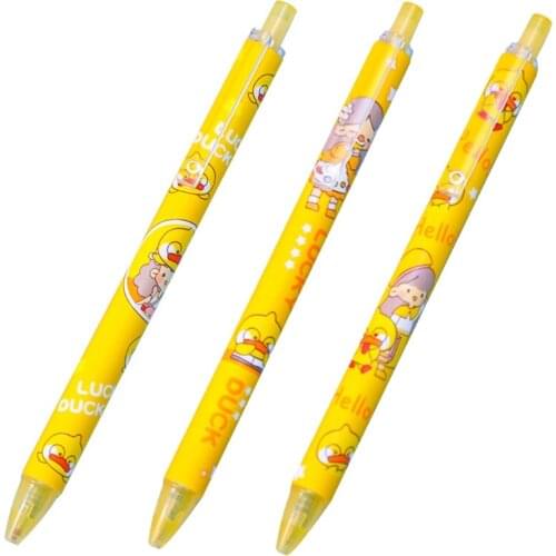6x Lucky Duck Gel Pen Office Writing Supplies Kids Gift Kawaii Cartoons Pens School Office Writing Supplies Stationery