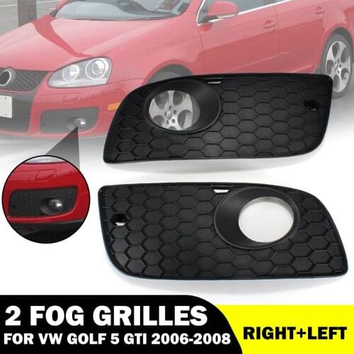 Auto Front Bumper Lower Grill Honeycomb Fog Lamp Cover Grille for VW Golf MK5 GTI 2004 2005 2006 2007 2008 2009