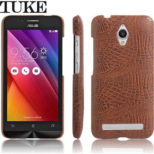TUKE Crocodile Pattern Case for Asus ZC500TG Hard PC Back Cover For Asus Zenfone GO ZC500TG Z00vd PU Coque Zenfone ZC500TG Capa