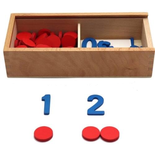 Wooden Montessori Toy Digital Cognitive Card Puzzle Kindergarten Children Maths Early Education Teaching Aids Game Gifts For Kid