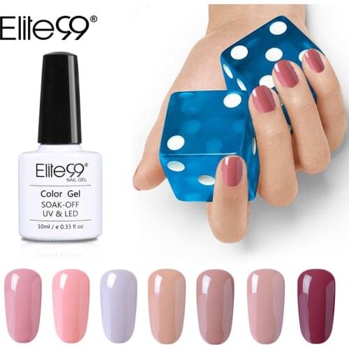Elite99 10ml Nude Color Nail Gel Polish For Manicure UV LED Nail Varnish Hybrid Semi Permanent Gel Lacquer Nail Art Design