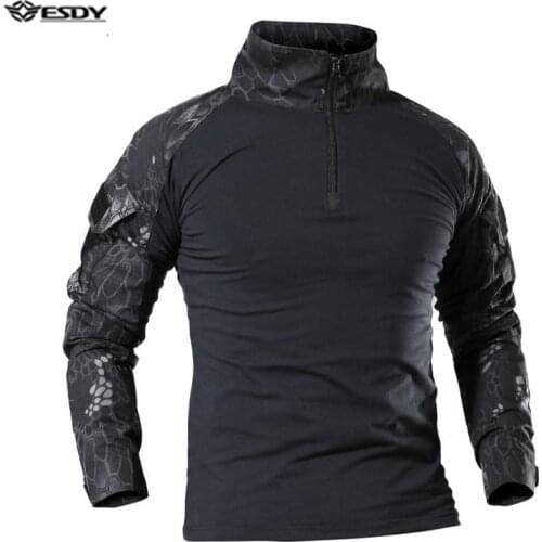 ESDY US 2021 Army Combat Uniform Military Shirt Cargo Multicam Airsoft Paintball Tactical Cotton Clothes Camouflage Size S-XXXL