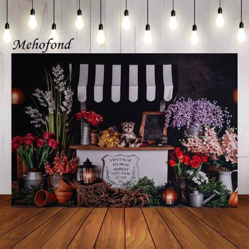 Mehofond Photography Background Vintage Flower Market Baby Shower Girls Birthday Party Portrait Decor Backdrop Photo Studio Prop