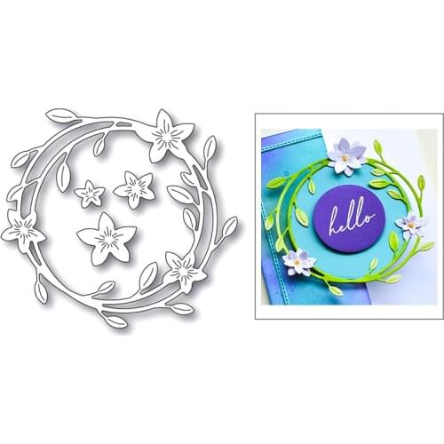 2020 Hot Fathers Day New Metal Cutting Dies For DIY Scrapbooking Flower Wreath Paper Craft Decoration and Card Making No Stamps