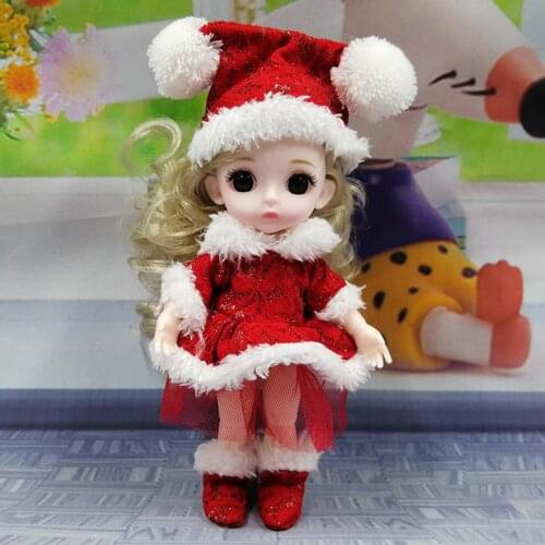 Exquisite BJD Doll 13 Joints 3D Big Eyes Fashion Shoes DIY Dress Up Girl Doll Soft Hair Girl Toy Xmas Present
