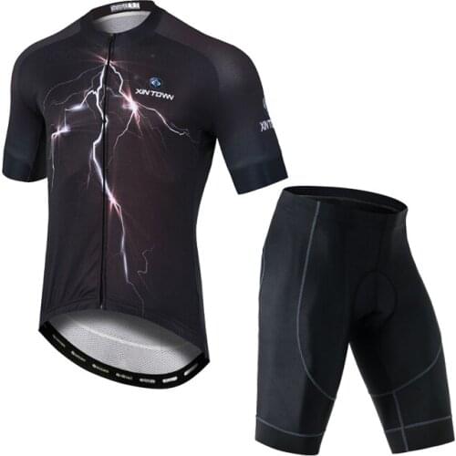 YOCENE Black Lightning Suit High Elasticity Bike Jersey Shape Compression Bicycle clothes