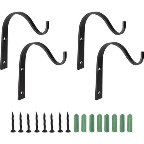 Hook Wall-mounted Lantern Hanger Metal Plant Bracket 4pcs Classic Design Garden Tool Outdoor Decorative Hooks