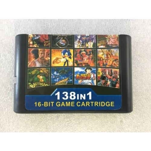 The Best 138 in 1 Game Cartridge 16 bit MD Game Card For Sega Mega Drive For Sega Genesis,for original console and Miscellaneous