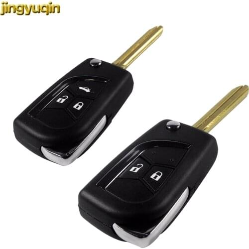 Modified Flip Remote Car Key Case Shell Fob for Toyota Camry RAV4 Corolla Crown REIZ Hilux Yaris Avalon Echo Prado 2/3 BTN TOY43