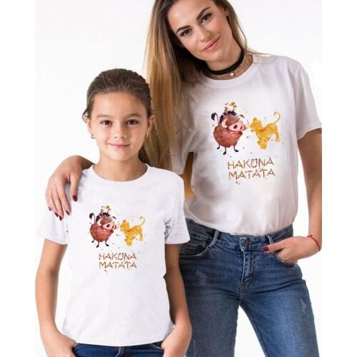 Fashion Family Clothes Short Sleeve Summer Casual White O-neck Matching Family Outfits Baby Girls Boys Kids T-shirts Tee Tops