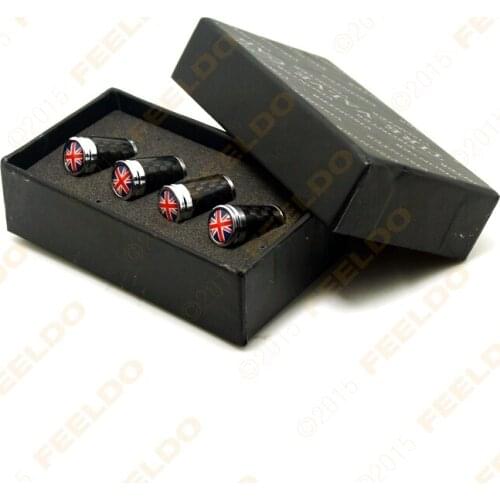 MOTOBOTS 50Set Car Universal Carbon Fiber Texture Style Zinc Alloy Tire Valve Cap For Wholesale Mixed Logos Order #FD-955