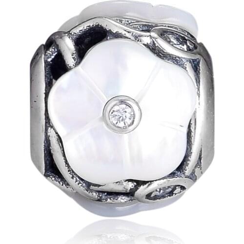 Fits for Pandora Beads Bracelets Luminous Floral Charms 100% 925 Sterling Silver Jewelry Free Shipping