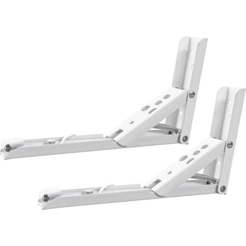 90 Degree Spring Loaded Folding Support Shelf Bracket 8" Length Pack of 2