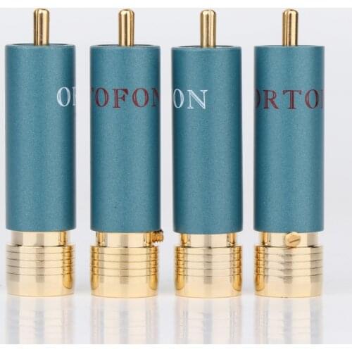 4Pcs Gold-plated HIFI RCA Plug Hi-end Ortofon Reference 8NX RCA Connectors