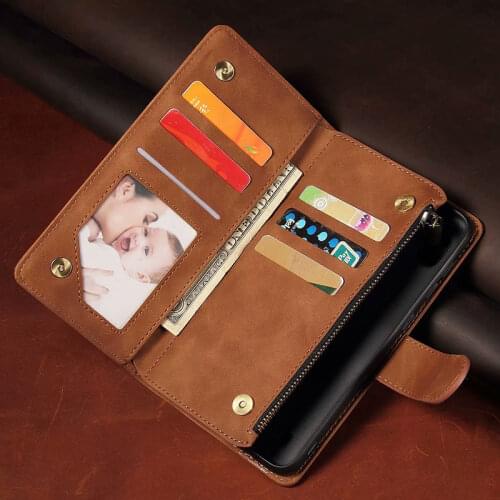 Luxury Leather Wallet For HUAWEI P9 Plus VIE-L09 Case Magnetic Zipper Wallet Mobile Retro Wallet Flip Card Stand Cover Leather