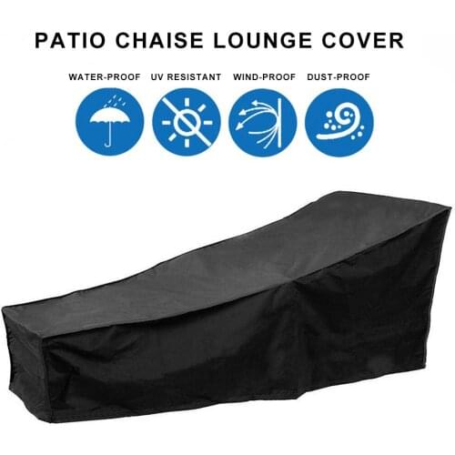 Garden Sunbed Cover Sun Chaise Lounge Cover Waterproof Lounge Chair Recliner Protective Cover For Outdoor Courtyard Garden Patio