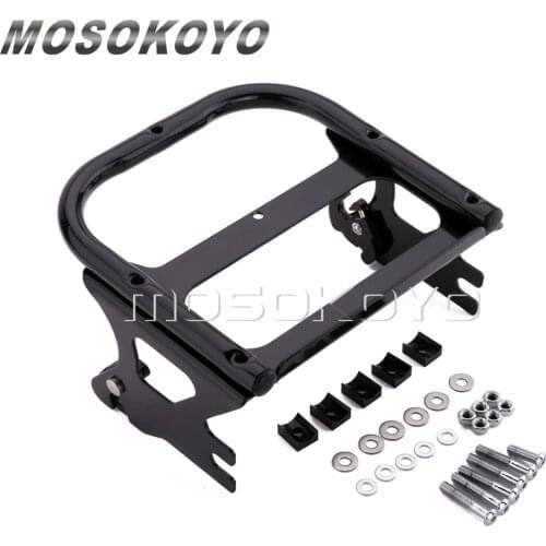 Black Detachable Tour Pak Luggage Rack for Harley Touring Road King Street Glide FLHR FLHT FLHX FLTR 1997-2008