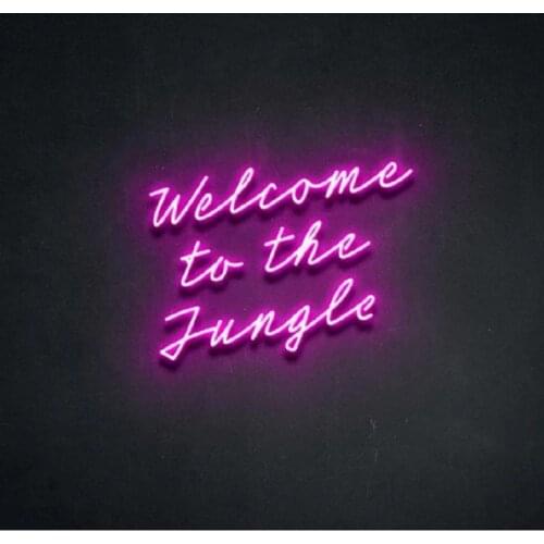 Led Aesthetic Welcome to the jungle Flex Light Sign For Home Room Wall Decor Kawaii Anime Cute Bedroom Decoration Mural Outdoor