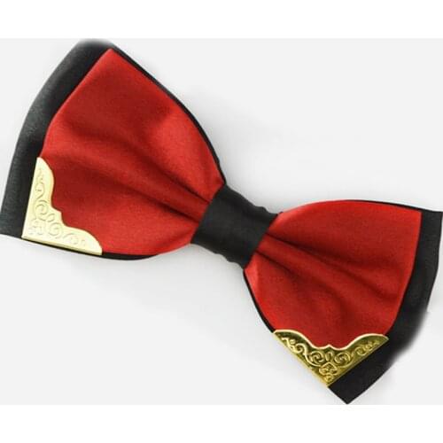 NEW 12cm High-end Mens Suits Bowtie Wedding Groom Groomsmen Bow Tie Double Cravat England Tide Korean Metal Bow Ties