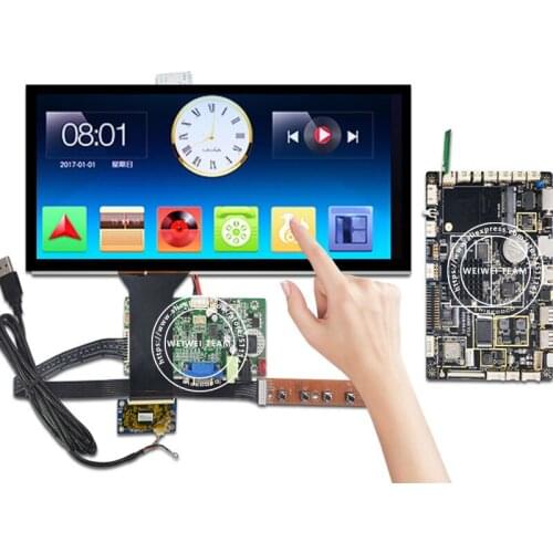 Wisecoco 12.3'' Touch Screen 1920x720 HSD123KPW1-A30 Stretched Bar LCD Display 850 Brightness Automotive Car Bus Andriod Board