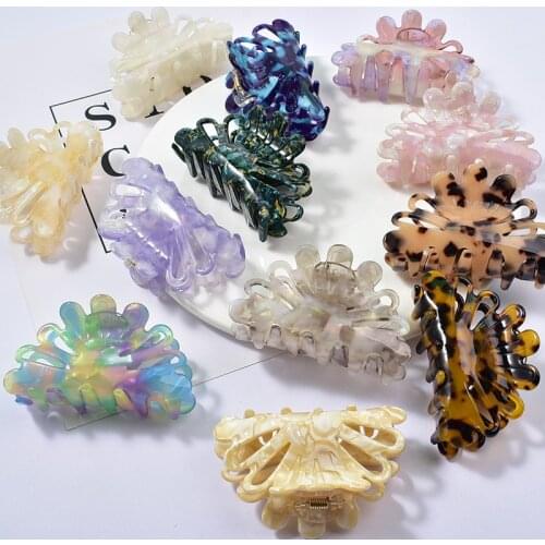 Koean Acetate Barrette Crab Hair Claws Bath Hair Clip Ponytail Hairgrip Hair Clamps Claw Clip Hair Clip Crab Hair Accessories