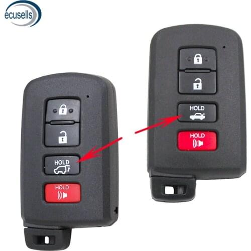 3+1/4 ButtonReplacement Remote Key Shell Case Fob for-Toyota Avalon Camry RAV4 2012-2015 Car Key Blank