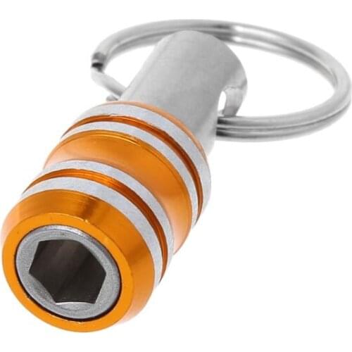 1/4 Inch Hex Shank Screwdriver Bits Holder Extension Bar Drill Screw Adapter Quick Release Easy Change Keychain A0KF