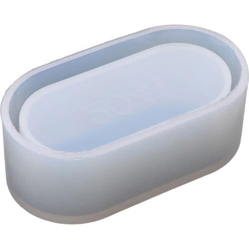 1pcs Crystal Silicone Resin Mould Long Ellipse Flowerpot Storage Box Epoxy Mould DIY Handmade Jewelry Decoration Making Craft