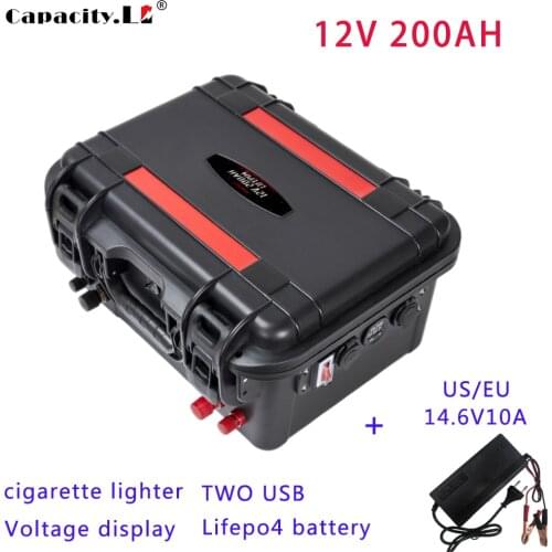 12V rechargeable battery 200ah lifepo4 battery pack with BMS for RVs motorhomes golf carts and Inverter Forklift, cleaning sweep