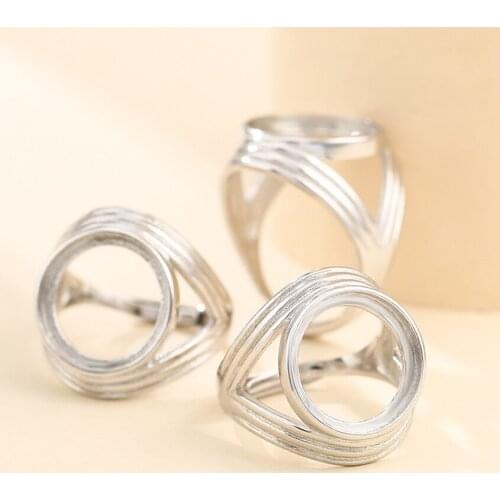 14*14mm 925 STERLING SILVER men Semi Mount Bases Blanks base blank Pad ring Setting wedding jewelry findings diy A5926