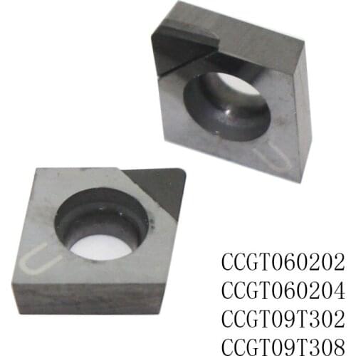2Pcs CCGT060202 CCGT060204 CCGT09T302 CCGT09T304 CCGT09T308 PCD CBN Diamond Inserts Blade Internal Turning Tool Lathe Tool CNC