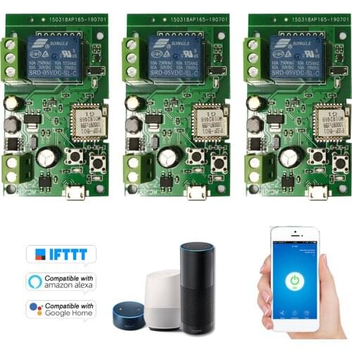 3Pcs eWeLink DC5V 12V 24V 32V Wifi Switch Wireless Relay Module Smart Home Automation Modules Timer Switch For Alexa Google Home