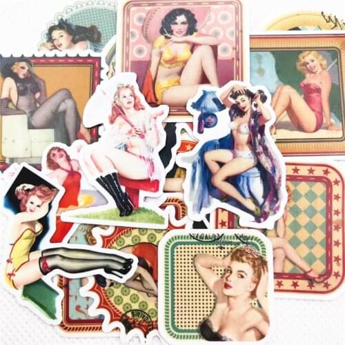 24 Sexy Girls Scrapbook Stickers Kids DIY Laptop Toys