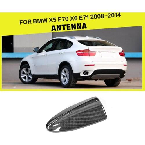 Car-Styling Carbon Fiber Racing Car Roof Shark Decoration Antenna Trim Sticker for BMW X5 E70 X6 E71 2008-2014
