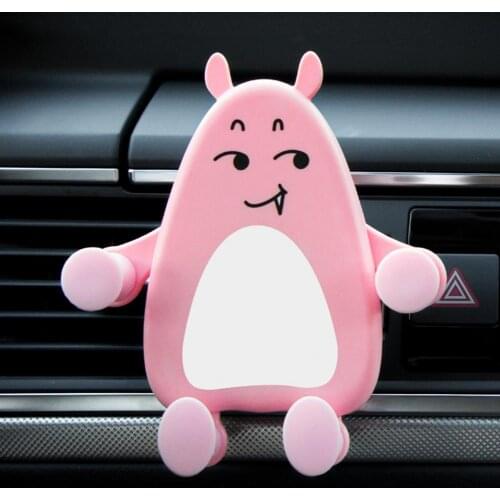 Cute Cartoon Bear Car Phone Holder Air Vent Mount Stand in Car GPS Mobile Cell Phone Holder Blacket For iPhone11 Samsung Xiaomi