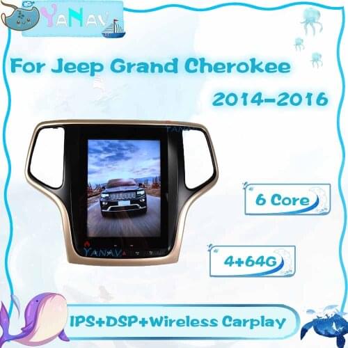 Car Multimedia Player Android Stereo Receiver For-Jeep Grand Cherokee 2014-2016 Autoradio Audio GPS Navigation Head Unit Player